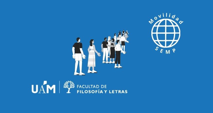 Imagen con un dibujo de alumnos y alumnas dirigiéndose en fila a una bola del mundo 
