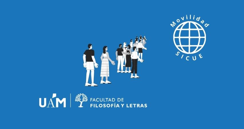 Imagen con un dibujo de alumnos y alumnas dirigiéndose en fila a una bola del mundo 